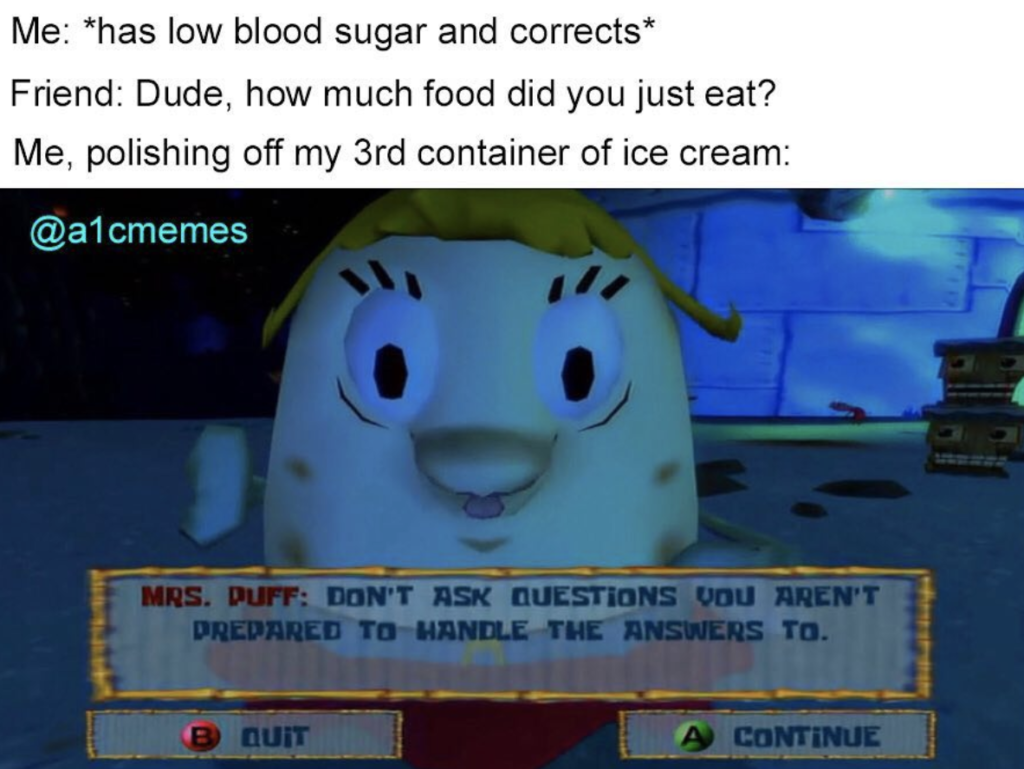 spongebob diabetes meme