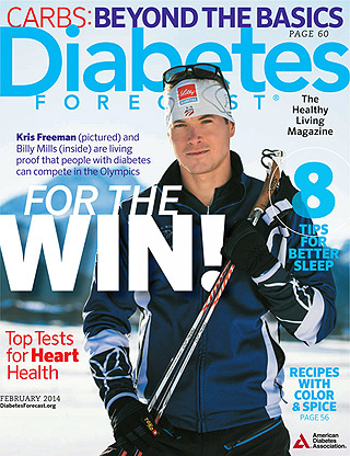 olympian kris freeman on cover of diabetes forecast magazine
